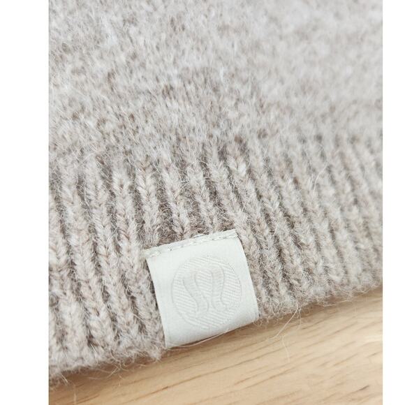 Lululemon Alpaca Wool Blend Crewneck Light Tan Sweater Men Size Medium - Picture 4 of 5